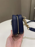 Chanel Cc Quilted Belt Bag Blue Caviar