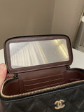 Chanel 22S Quilted Vanity Rectangular Black Caviar
