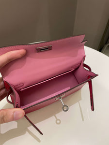 Hermes Mini Kelly 20 Rouge Casaque / Pink Chèvre