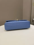 Chanel Classic Chevron Medium Double Flap Paradise Blue Caviar