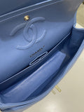 Chanel Classic Chevron Medium Double Flap Paradise Blue Caviar