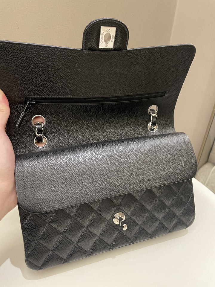 Chanel Classic Quilted Medium Double Flap Black Caviar