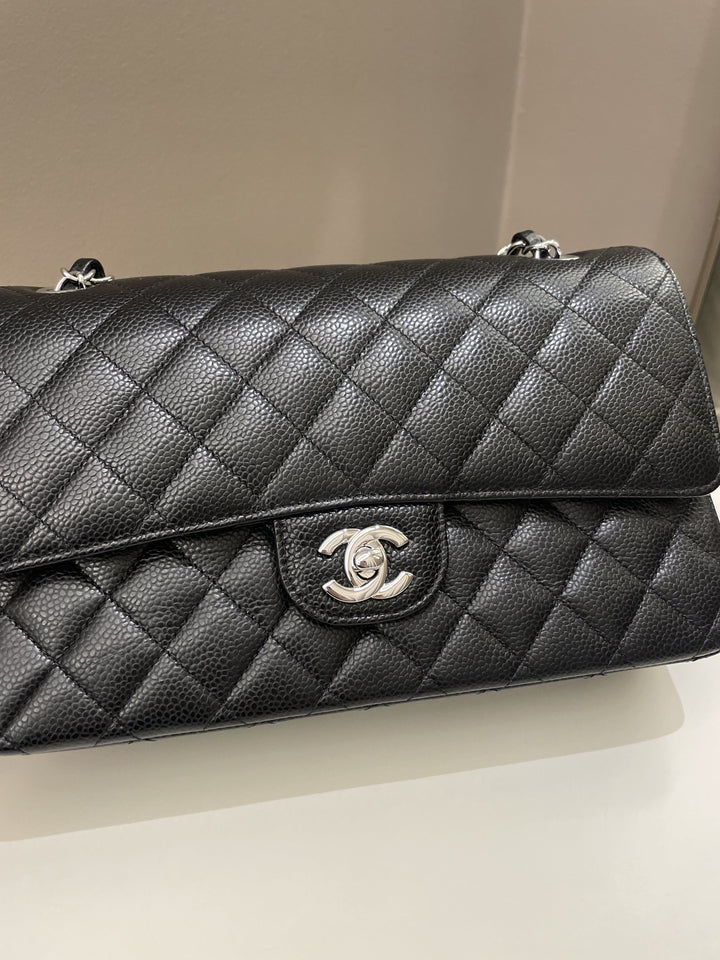 Chanel Classic Quilted Medium Double Flap Black Caviar