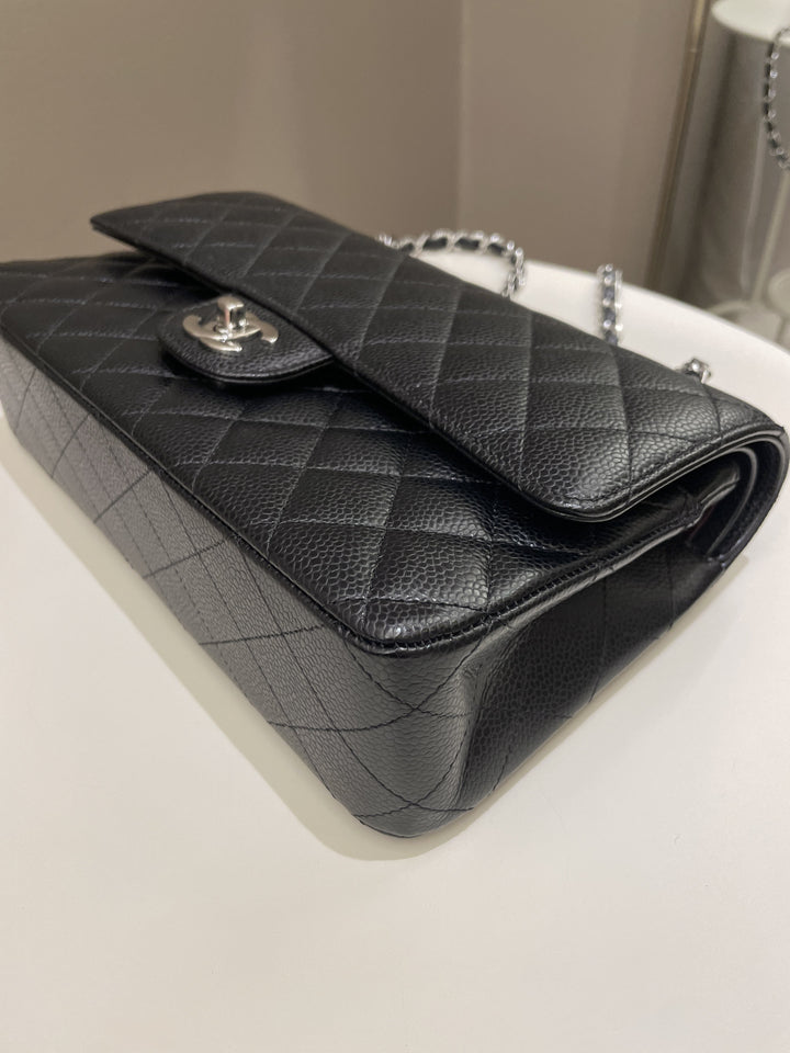 Chanel Classic Quilted Medium Double Flap Black Caviar