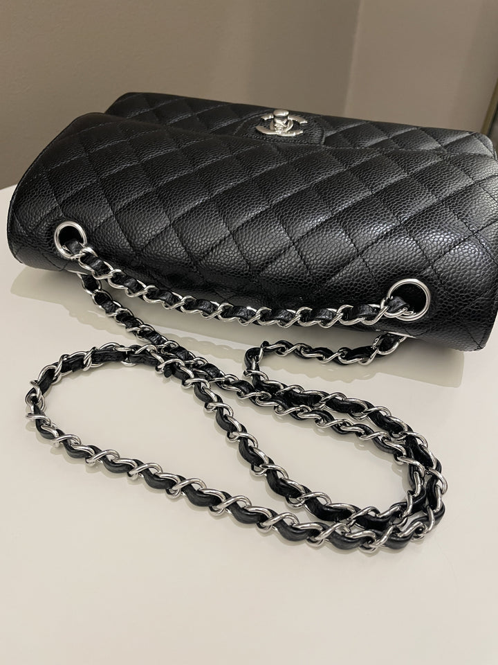 Chanel Classic Quilted Medium Double Flap Black Caviar
