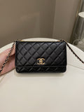 Chanel Trendy CC Wallet On Chain Black Lambskin