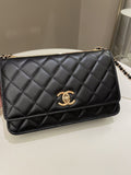 Chanel Trendy CC Wallet On Chain Black Lambskin
