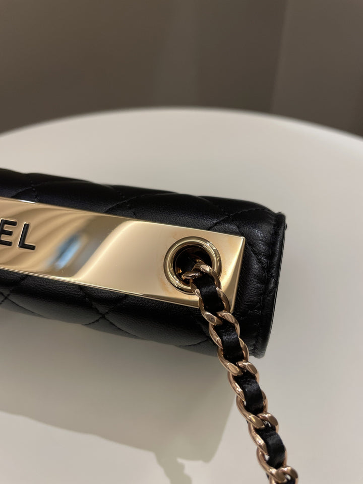 Chanel Trendy CC Wallet On Chain Black Lambskin
