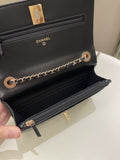 Chanel Trendy CC Wallet On Chain Black Lambskin