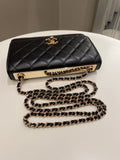 Chanel Trendy CC Wallet On Chain Black Lambskin