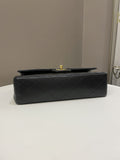 Chanel Vintage Classic Quilted Medium Double Flap Black Lambskin