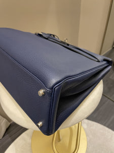 Hermes Kelly Retourne 35 Bleu Saphir Clemence