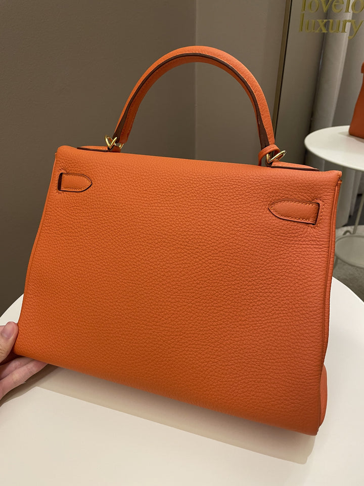 Hermes Kelly Retourne 32 Orange Togo