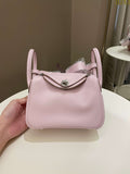 Hermes Mini Lindy Mauve Pale / Gold Swift