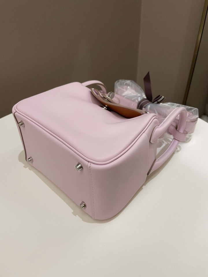 Hermes Mini Lindy Mauve Pale / Gold Swift