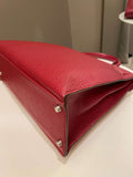 Hermes Kelly Sellier 35 Rouge Vif Chevre Coromandel