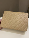 Chanel Vintage Quilted Flap Beige Lambskin