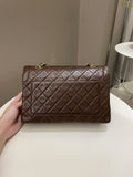 Chanel Vintage Quilted Flap Brown Lambskin