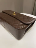 Chanel Vintage Quilted Flap Brown Lambskin
