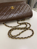 Chanel Vintage Quilted Flap Brown Lambskin