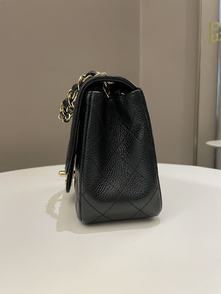 Chanel Classic Quilted Mini Square Black Caviar