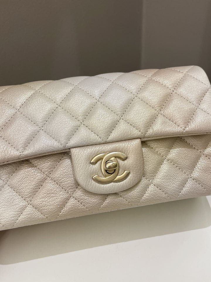 Chanel 22C Classic Quilted Mini Rectangular Gold Ombré