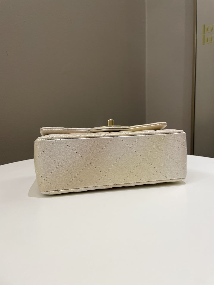 Chanel 22C Classic Quilted Mini Rectangular Gold Ombré