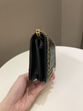 Chanel Quilted Boy Chain Around Wallet On Chain Black Caviar
