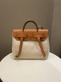 Hermes Herbag 31 Backpack/Shoulder Beige Canvas