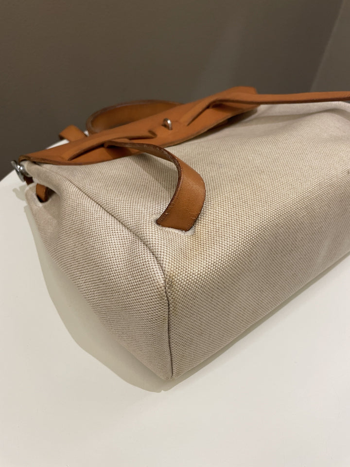 Hermes Herbag 31 Backpack/Shoulder Beige Canvas