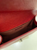 Chanel 14B Quilted Boy Old Medium Deep Red Rigid Caviar