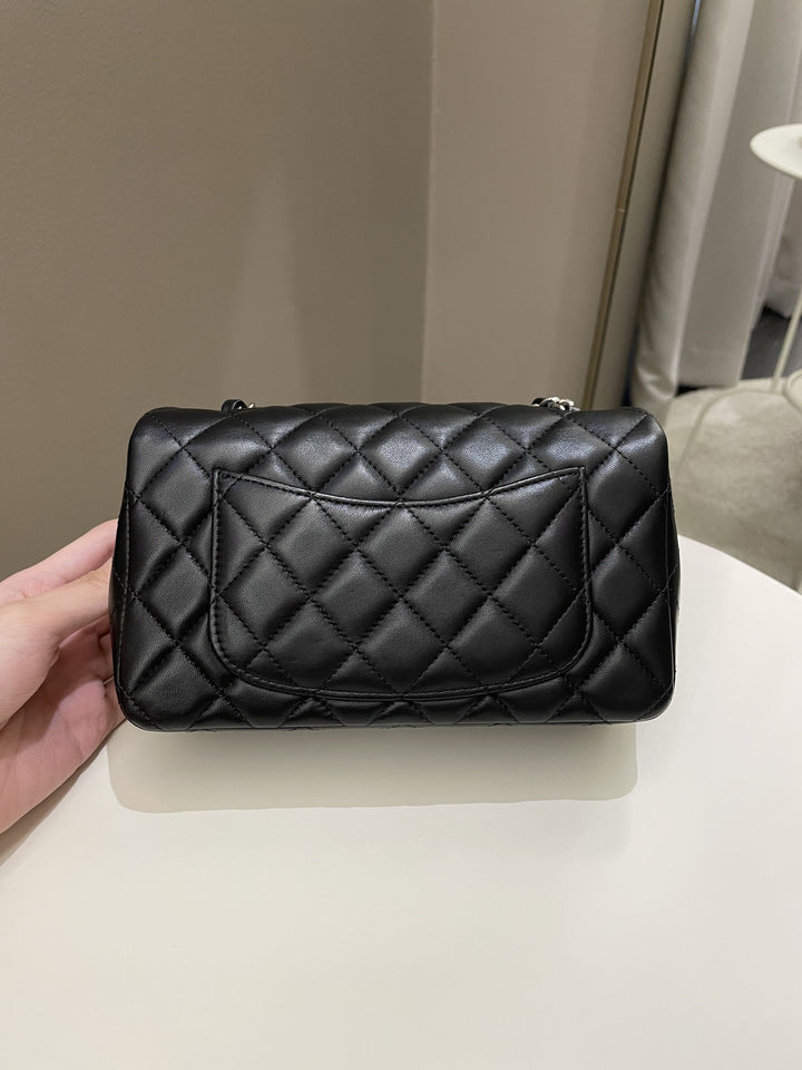 Chanel Classic Quilted Mini Rectangular Black Lambskin