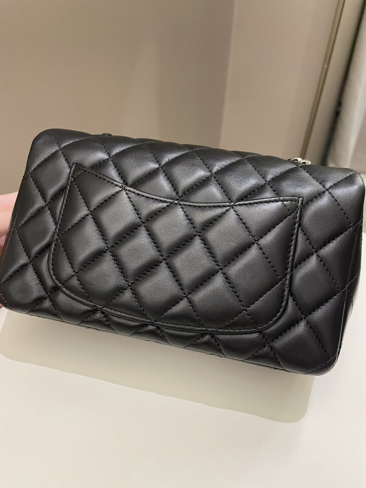 Chanel Classic Quilted Mini Rectangular Black Lambskin