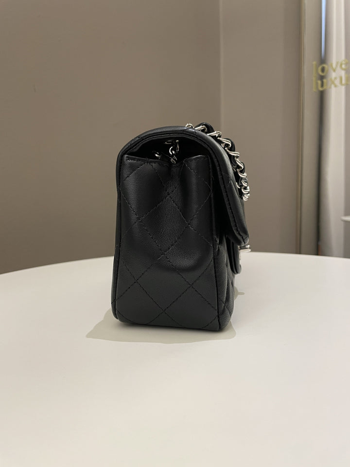 Chanel Classic Quilted Mini Rectangular Black Lambskin