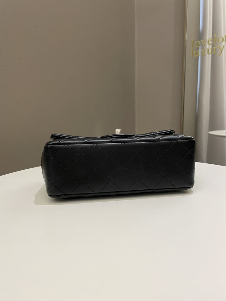 Chanel Classic Quilted Mini Rectangular Black Lambskin