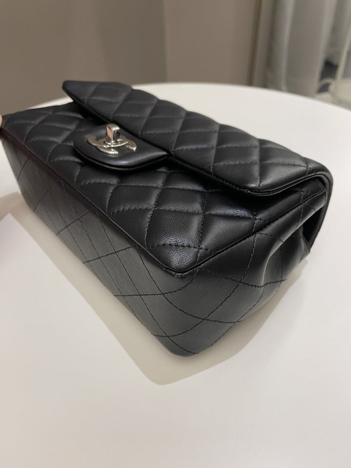 Chanel Classic Quilted Mini Rectangular Black Lambskin