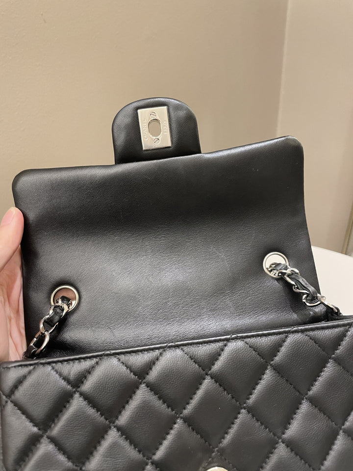 Chanel Classic Quilted Mini Rectangular Black Lambskin