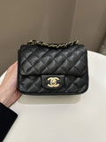 Chanel Classic Quilted Mini Square Black Caviar
