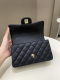 Chanel Quilted Top Handle Mini Rectangular Midnight Iridescent