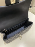 Chanel Quilted Top Handle Mini Rectangular Midnight Iridescent
