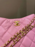 Chanel 22S Hobo Shoulder Bag Mavue Pink Caviar