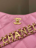 Chanel 22S Hobo Shoulder Bag Mavue Pink Caviar