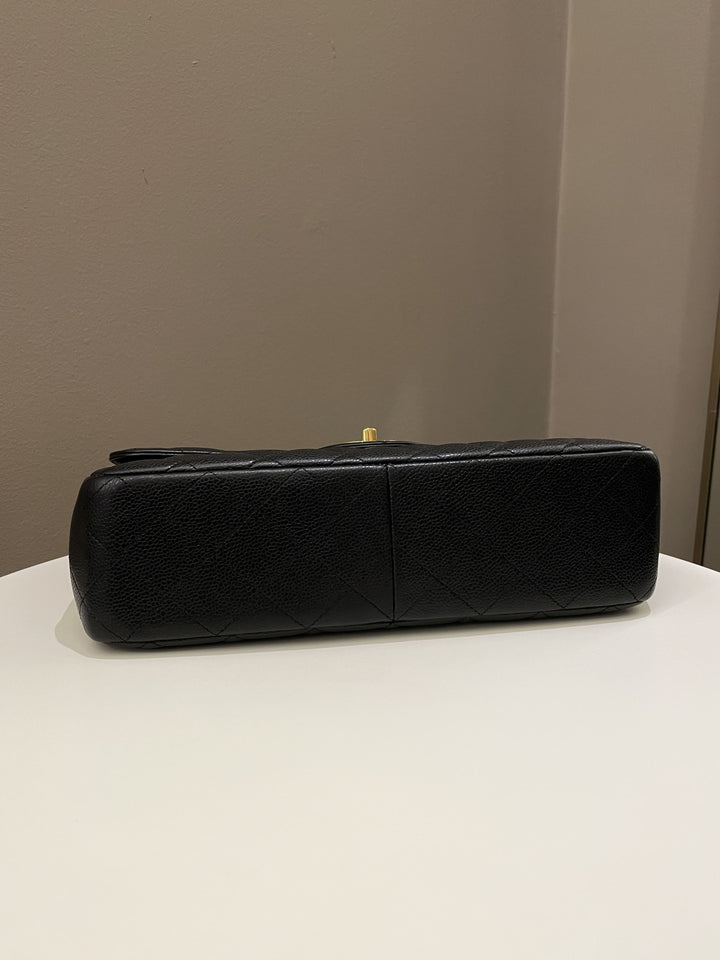 Chanel Classic Quilted Jumbo Single Flap Black Caviar