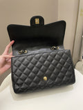 Chanel Classic Quilted Jumbo Single Flap Black Caviar