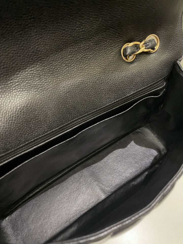 Chanel Classic Quilted Jumbo Single Flap Black Caviar