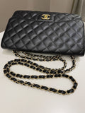 Chanel Classic Quilted Jumbo Single Flap Black Caviar