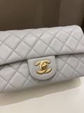 Chanel Pearl Crush Quilted Mini Rectangular Grey Lambskin