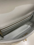 Chanel Pearl Crush Quilted Mini Rectangular Grey Lambskin