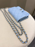 Chanel Quilted Clutch On Chain Blue Caviar