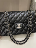 Chanel Classic Quilted Small Double Flap Black Lambskin
